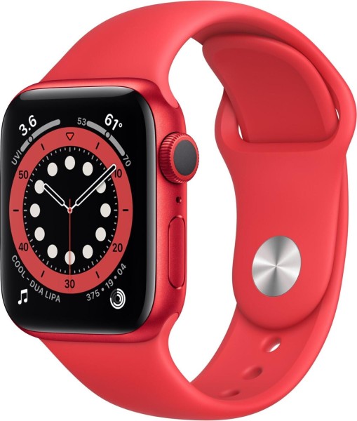Apple Watch Series 6 GPS, 40mm Aluminiumgehäuse PRODUCT(RED), mit Sportarmband, rot | wie neu 