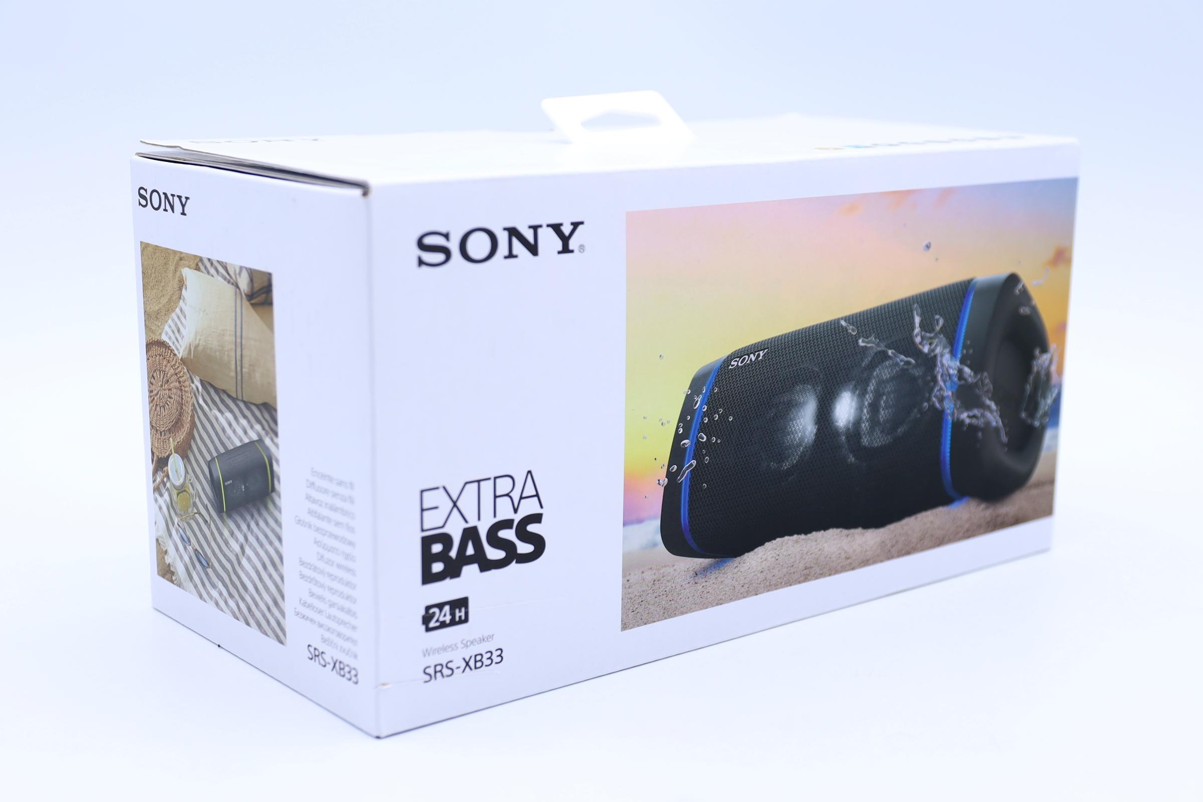 SONY Bluetooth-Lautsprecher (SRS-XB33) mehrfarbige Lichtleiste, kabellos,  USB-C, Mobile Lautsprecher, Audio