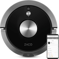 ZACO A9s black Saugroboter mit Wischfunktion (saugen, wischen, bürsten, InvisibleWall-Sender, App, Smart-Home, Fernbedienung)