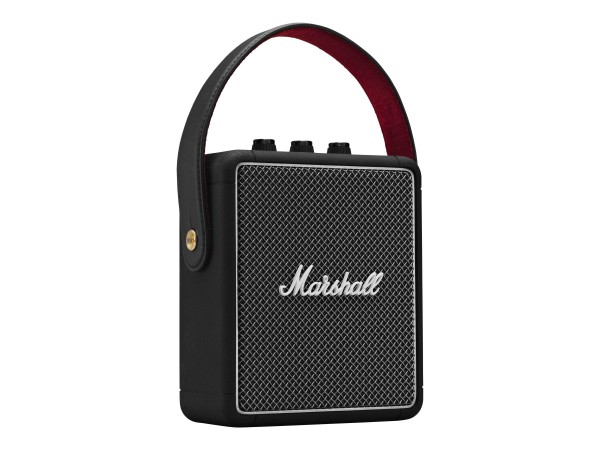 Marshall Stockwell II Black Mobiler Bluetooth-Lautsprecher (IPX4, Schnellladung)
