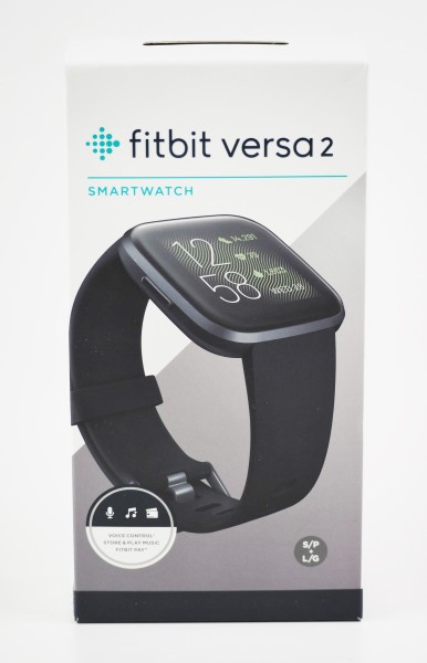 Fitbit Versa 2 schwarz Smartwatch (Herzfrequenzmessung, Schrittzähler Schlafindex, Fitbit Pay)