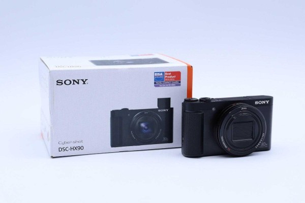 Sony DSC-HX90 schwarz Kompaktkamera (18,2 MP, 30fachem optischem Zoom, OLED Tru-Finder)