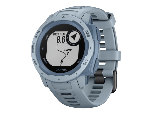 GARMIN Instinct Outdoor-Smartwatch hellblau/blau, Wasserdicht, GPS