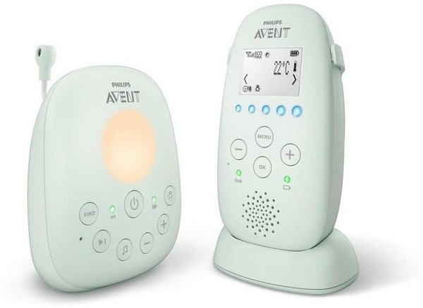 Philips Babyphone SCD721/26 AVENT mit DECT, Pastellgrün, Nachtlicht, Akku, Temperaturanzeige