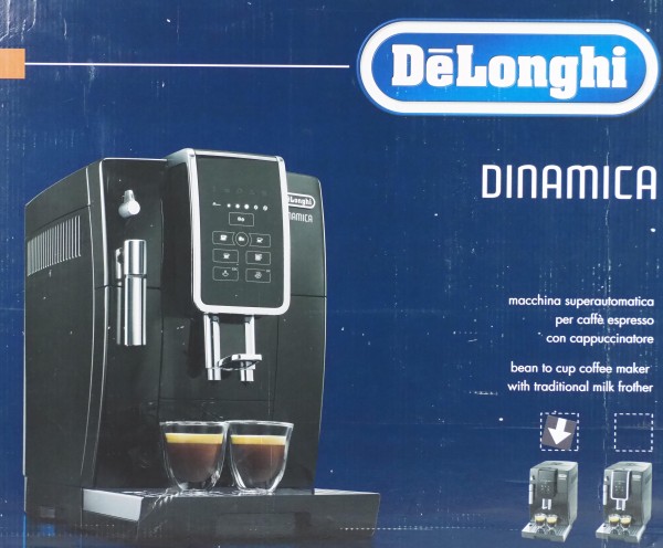 De'Longhi ECAM 353.15.B Dinamica schwarz Kaffeevollautomat (OneTouch, Kegelmahlwerk, herausnehmbare Brühgruppe)