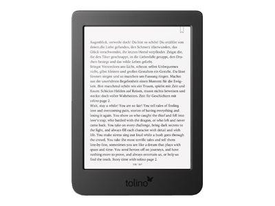 tolino page 2 schwarz eBook-Reader (6 Zoll E Ink Carta Display (768x1024 Pixel), 8 GB für ca. 6000 eBooks)