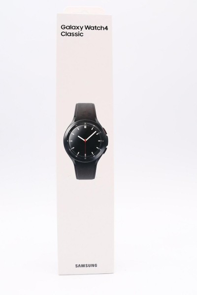 Samsung Galaxy Watch4 Classic Edelstahlgehäuse Bluetooth 46mm Black Smartwatch (GPS, schwarz)