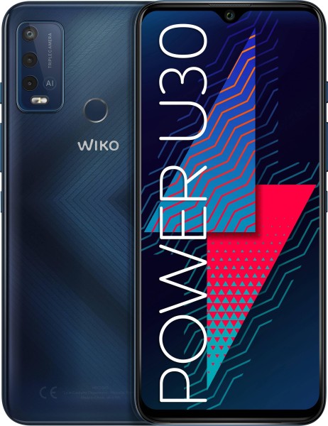 Wiko Power U30 4GB + carbon blue Smartphone (6,82 Zoll, 6.000-mAh, Octa-Core, blau)