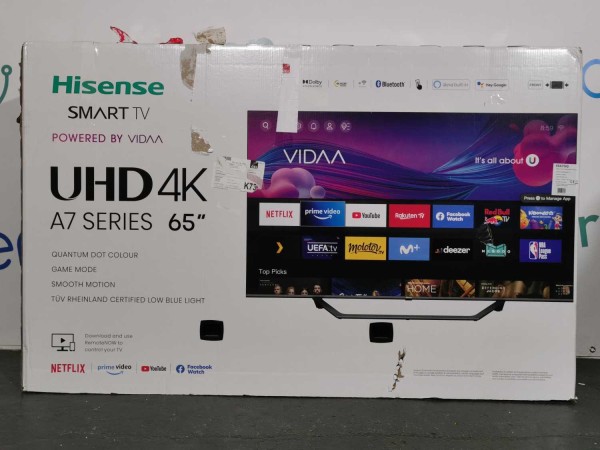 Hisense 65A7GQ QLED Smart TV mit 65 Zoll, UHD (4K), 3 x HDMI