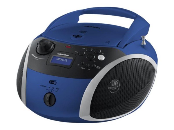 Grundig GRB 4000 BT DAB+ blau/silber Radiorekorder mit CD-Spieler (CD, DAB+, FM, Bluetooth, MP3, USB)