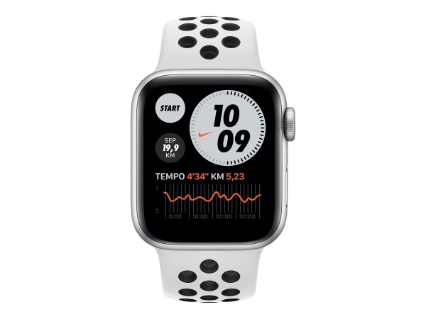 Apple Watch S6 Nike Edition 40mm (GPS+4G, OLED Display, Sportarmband, silber)