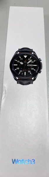 Samsung Galaxy Watch 3 45mm mystic black (1,4" Super Amoled Display, Leder Armband) 