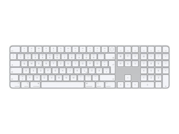 Apple Magic Keyboard mit Ziffernblock + Touch ID Silber Tastatur (2021, Inkl. USB-C auf Lightning)