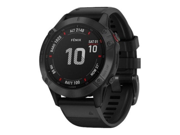 GARMIN Fenix 6 PRO Smartwatch (PacePro, Sport-Apps, TopoActive, ClimbPro, schwarz)