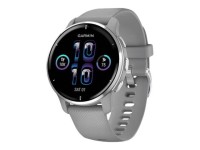 GARMIN VENU 2 PLUS Hellgrau/Silber Smartwatch (Herzfrequenzmessung, Schlafanalyse Bluetooth Freisprechfunktion)