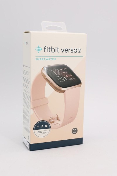 Fitbit Versa 2 rosegold Smartwatch (Herzfrequenzmessung, Sprachsteuerung, 4+ Tage Akku, Fitbit Pay)